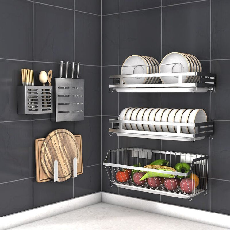 Suporte de Facas de Parede para Cozinha em Aço Inoxidável 304, Suporte para Facas