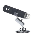 Microscópio Digital USB WiFi com Ampliação de 50X~1000X, Sensor de Imagem HD 1920x1080P, 8 LEDs e Suporte Profissional