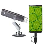 Microscópio Digital USB WiFi com Ampliação de 50X~1000X, Sensor de Imagem HD 1920x1080P, 8 LEDs e Suporte Profissional