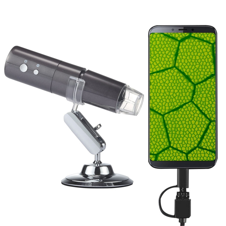 Microscópio Digital USB WiFi com Ampliação de 50X~1000X, Sensor de Imagem HD 1920x1080P, 8 LEDs e Suporte Profissional