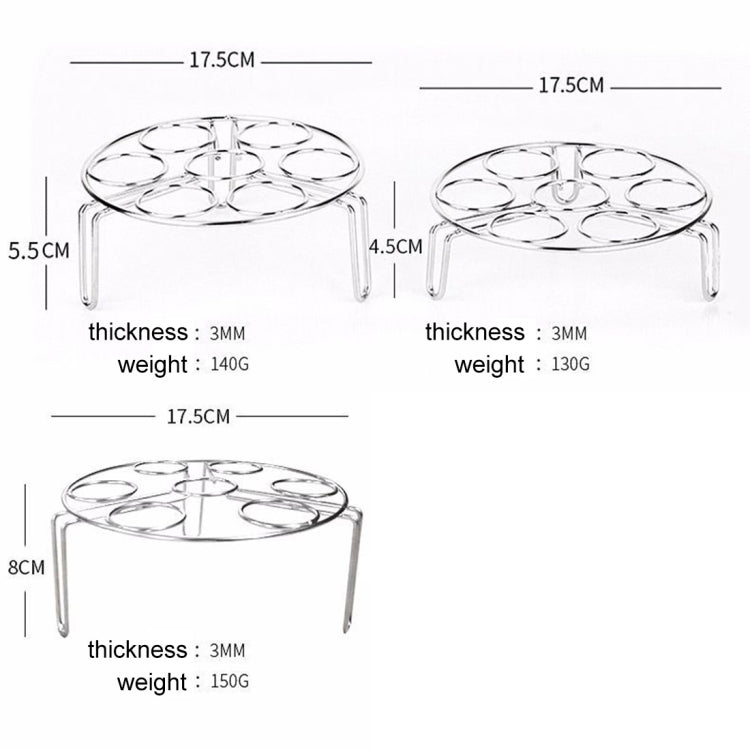 Cesto para Vapor com Suporte para Ovos e Legumes para Panela de Pressão Instantânea, Diâmetro: 17,5cm, Altura: 4,5cm