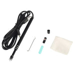 i96 Escopo Auricular USB 3 em 1 Inspeção Câmera HD 0.3MP Colher Visual para Ouvido para Telefones Android OTG & PC & MacBook, Cabo de 1,85m, 3 em 1 Preto 0.3MP