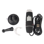 Microscópio Digital USB 2 em 1 com Ampliação de 1600X, Sensor de Imagem HD 0,3MP, 8 LEDs e Suporte Profissional, 1600X