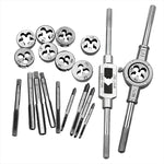 Conjunto de 20 Peças de Machos e Matrizes de Múltiplas Especificações, Chave de Catraca para Roscar Métrica Manual, 20 Peças