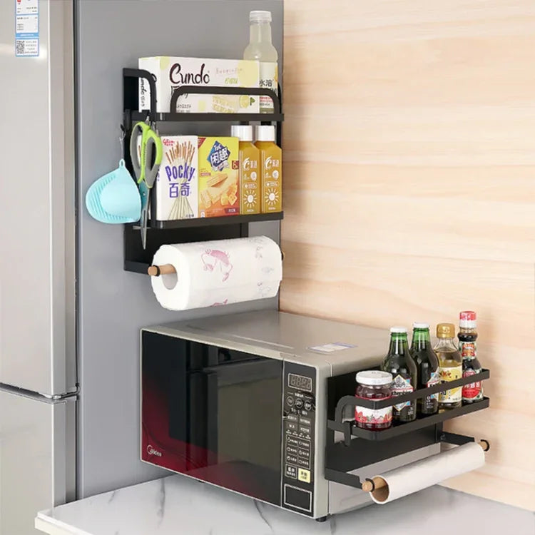 Suporte de Armazenamento Magnético para Frigorífico de Duas Camadas para Cozinha, Duas Camadas