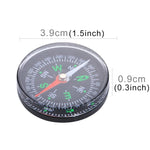 10 bússolas plásticas de 40mm para desporto ao ar livre, campismo e caminhadas, guia de orientação para caminhantes, entrega com cor aleatória, 40mm