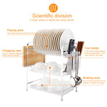 Multi-function Kitchen Stainless Steel Double Diskes Rack Hanging Knife Chopping Block Holder, Knife Chopping Block Holder