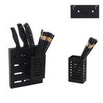 Suporte de Parede para Cozinha em Aço Inoxidável para Facas, Pauzinhos e Recipiente, Suporte para Facas, Pauzinhos e Recipiente