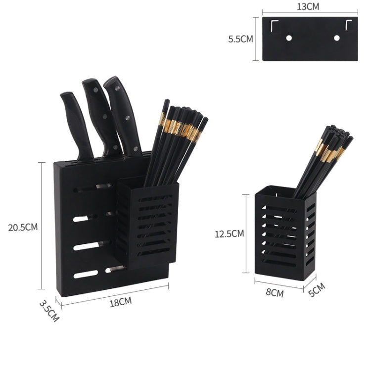 Suporte de Parede para Cozinha em Aço Inoxidável para Facas, Pauzinhos e Recipiente, Suporte para Facas, Pauzinhos e Recipiente