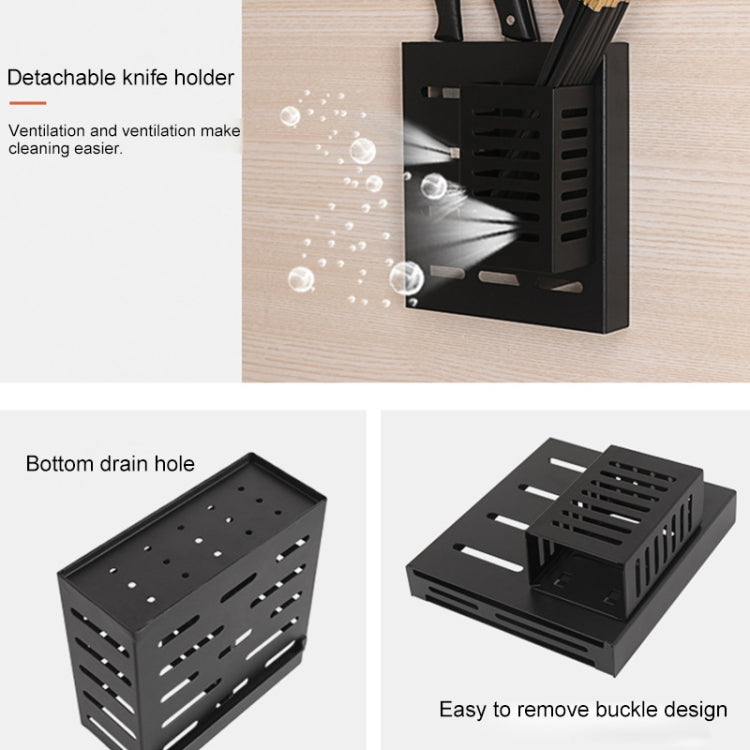 Suporte de Parede para Cozinha em Aço Inoxidável para Facas, Pauzinhos e Recipiente, Suporte para Facas, Pauzinhos e Recipiente