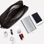 Bolsa de Armazenamento de Viagem Simples e Multifuncional para Dispositivos Digitais, para Telemóveis, Power Bank, Pen Drive, Auriculares, Cabos de Dados, etc., Pequeno: 16*11*5cm, Preto, Rosa, Cinzento, DY01 16x11x5cm