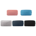 Bolsa de Armazenamento de Viagem Simples e Multifuncional para Dispositivos Digitais, para Telemóveis, Power Bank, Pen Drive, Auriculares, Cabos de Dados, etc., Pequeno: 16*11*5cm, Preto, Rosa, Cinzento, DY01 16x11x5cm