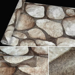 Papel de Parede Adesivo Decorativo Criativo 3D Pedra Tijolo Boulder para Quarto e Sala, Resistente à Água, Rolo de Papel de Parede, Tamanho: 45 x 1000cm, Boulder