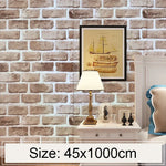Papel de Parede Decorativo Criativo 3D Tijolo Retro, Adesivos para Parede de Quarto e Sala, Rolo de Papel de Parede Impermeável, Tamanho: 45 x 1000cm, Tijolo retro