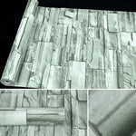 Papel de Parede Adesivo Decorativo Criativo 3D Pedra Tijolo Verde para Quarto e Sala, Resistente à Água, Rolo de Papel de Parede, Tamanho: 45 x 1000cm, Tijolo Verde