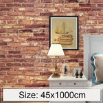 Papel de Parede Adesivo Decorativo Criativo 3D Pedra Tijolo Europeu para Quarto e Sala, Resistente à Água, Rolo de Papel de Parede, Tamanho: 45 x 1000cm, Tijolo Europeu