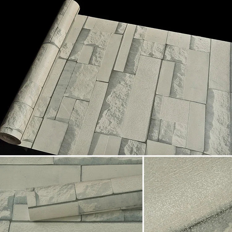 Papel de parede autocolante decorativo criativo 3D de pedra Qingyun para quarto e sala, papel de parede impermeável em rolo, tamanho: 45 x 1000cm, Pedra Qingyun