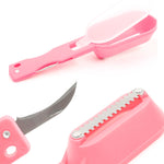 2 Unidades Raspador de Peixe Essencial de Cozinha Faca para Escamar Peixe com Tampa, 20x5,2cm Rosa, 20x5,2cm Verde, 20x5,2cm Azul