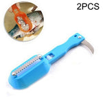 2 Unidades Raspador de Peixe Essencial de Cozinha Faca para Escamar Peixe com Tampa, 20x5,2cm Rosa, 20x5,2cm Verde, 20x5,2cm Azul