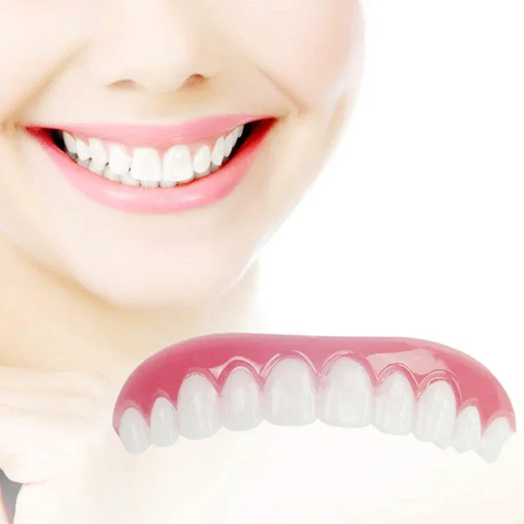 Aparelho de Clareamento Simulado em Silicone, Confortável e Flexível, Dentes Curvos, Ferramentas de Beleza para Dentaduras, Comprimento: 7cm