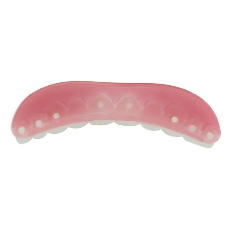 Aparelho de Clareamento Simulado em Silicone, Confortável e Flexível, Dentes Curvos, Ferramentas de Beleza para Dentaduras, Comprimento: 7cm