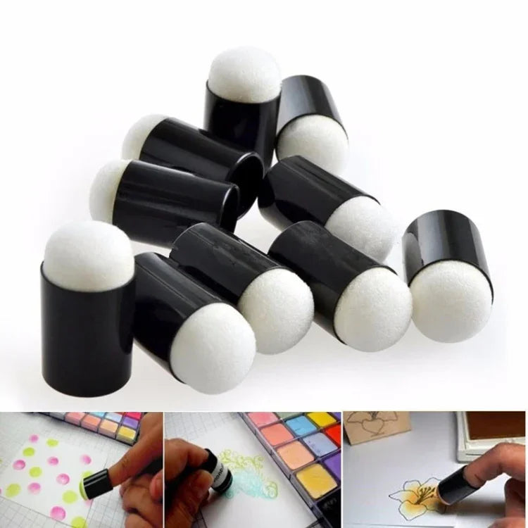 10 Unidades de Esponjas para Pintura com os Dedos, Espuma para Colorir Pontas dos Dedos, Esponja para Pintura com os Dedos