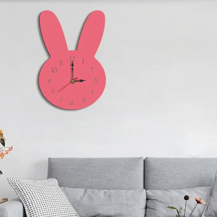 Relógio de Parede Decorativo Criativo para Sala de Estar com Padrão de Coelho