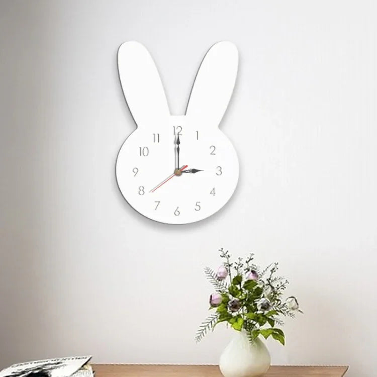 Relógio de Parede Decorativo Criativo para Sala de Estar com Padrão de Coelho