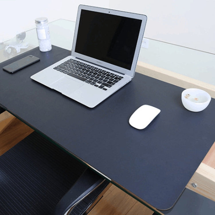 Tapete de Mesa para Teclado e Rato em Pele PU Dupla Face Multifuncional para Escritório, Tamanho: 80 x 40cm