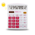 Calculadora de Secretária OSALO OS-837VC com 12 Dígitos, Colorida, Energia Solar e Dupla Alimentação