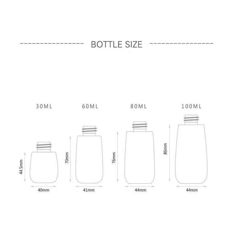 5 PCS Frascos de Plástico para Viagem, à Prova de Fugas, Acessórios Portáteis para Viagem, Frascos Pequenos, 60ml, 60ml