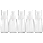 5 PCS Frascos de Plástico para Viagem, à Prova de Fugas, Acessórios Portáteis para Viagem, Frascos Pequenos, 60ml, 60ml