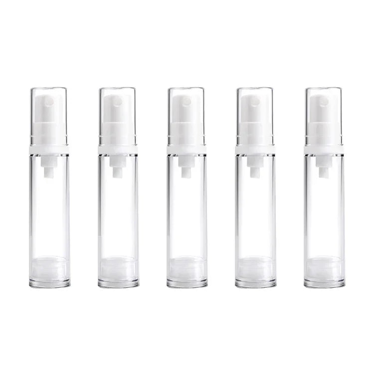 5 PCS Frascos Portáteis de Bomba a Vácuo Airless para Perfume com Névoa Fina, 10ml, 10ml