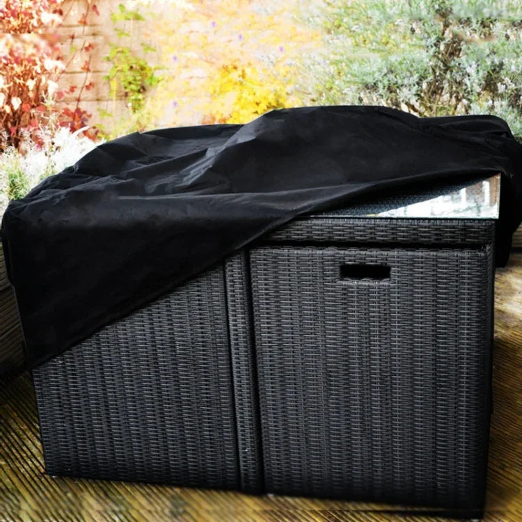 Capa Protetora Impermeável Anti-UV e Anti-Pó em Tecido Oxford 210D para Mesa e Cadeiras Dobráveis, Capa para Conjunto de Mobiliário de Exterior, Tamanho: 213*132*74cm (Preto), Tamanho: 213*132*74cm