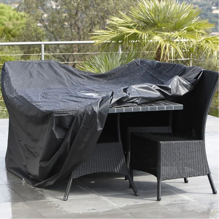 Capa Protetora Dobrável para Conjunto de Móveis de Jardim, Impermeável, Anti-UV e à Prova de Poeira em Tecido Oxford 210D, Tamanho: 242*162*100cm (Preto)