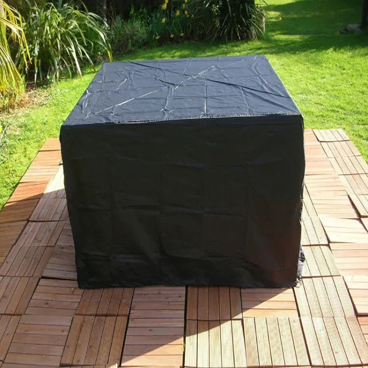 Capa Protetora Dobrável para Conjunto de Móveis de Jardim, Impermeável, Anti-UV e à Prova de Poeira em Tecido Oxford 210D, Tamanho: 242*162*100cm (Preto)