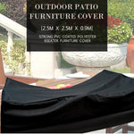 Capa Protetora Dobrável para Conjunto de Móveis de Jardim em Tecido Oxford 210D Resistente à Água, Poeira e UV, para Mesa e Cadeiras, Tamanho: 250*250*90cm (Preto), Tamanho: 250*250*90cm
