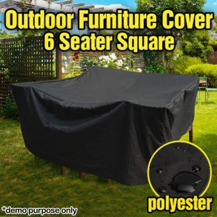 Capa Protetora Dobrável para Conjunto de Móveis de Jardim em Tecido Oxford 210D Resistente à Água, Poeira e UV, para Mesa e Cadeiras, Tamanho: 250*250*90cm (Preto), Tamanho: 250*250*90cm