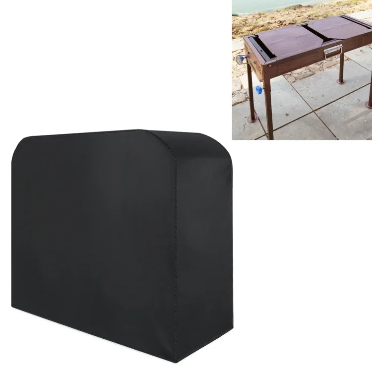 Capa Protetora Dobrável para Churrasco Impermeável, Anti-UV e à Prova de Poeira em Tecido Oxford 210D para Grelhador a Gás, Carvão ou Elétrico, Tamanho: 170*61*117cm (Preto)