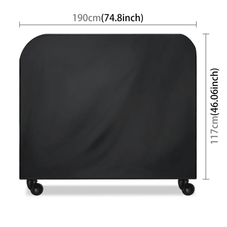 Capa Protetora Dobrável para Churrasco à Prova de Poeira, Água e UV em Tecido Oxford 210D, para Grelhador a Gás, Carvão ou Elétrico, Tamanho: 190*71*117cm (Preto), Tamanho: 190*71*117cm