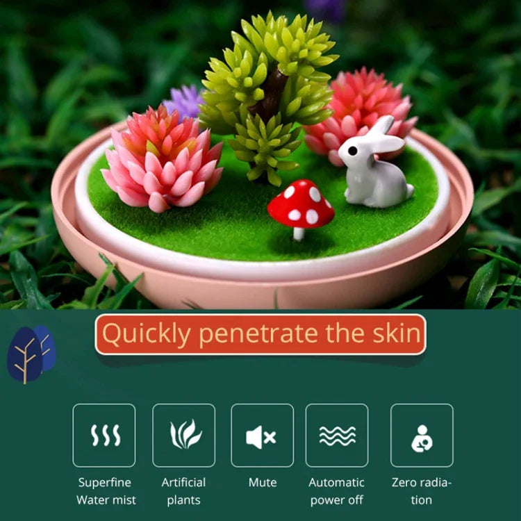 Humidificador de ar aromaterapia portátil mini micro Imycoo WT602 2W com design paisagístico USB, luz LED colorida, capacidade do depósito de água: 180ml, DC 5V
