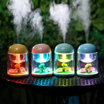 Humidificador de ar aromaterapia portátil mini micro Imycoo WT602 2W com design paisagístico USB, luz LED colorida, capacidade do depósito de água: 180ml, DC 5V