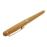 Caneta Tinteiro de Bambu Transparente com Ponta Extra Fina para Escritório e Escola