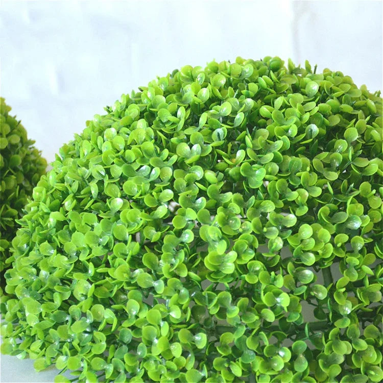 Bola Topiária de Planta Artificial Aglaia Odorata Decoração para Casamento Evento Casa Exterior Ornamento Suspenso, Diâmetro: 8,7 polegadas, 8,7 polegadas