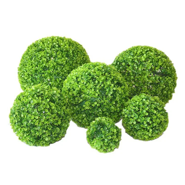 Bola Topiária de Planta Artificial Aglaia Odorata Decoração para Casamento Evento Casa Exterior Ornamento Suspenso, Diâmetro: 8,7 polegadas, 8,7 polegadas
