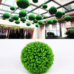 Bola Topiária de Planta Artificial de Eucalipto Verde Decoração para Casamento Evento Casa Exterior Ornamento Suspenso, Diâmetro: 13,4 polegadas, 13,4 polegadas