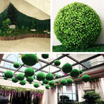 Bola Topiária de Planta Artificial de Eucalipto Verde Decoração para Casamento Evento Casa Exterior Ornamento Suspenso, Diâmetro: 13,4 polegadas, 13,4 polegadas