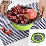 Cesto organizador criativo dobrável para armazenamento de legumes e frutas, S, Tamanho: 24,5*20*9cm, Tamanho: S