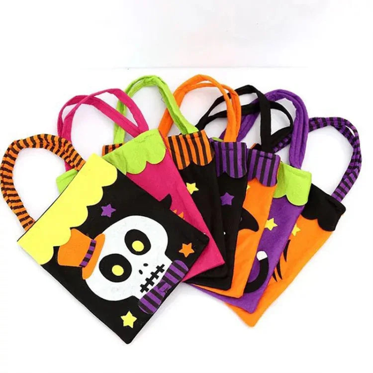 Saco Quadrado Criativo para Doces de Halloween em Estilo Cartoon para Crianças, Entrega de Estilo Aleatório, Saco para Doces Cartoon