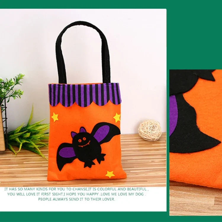 Saco Quadrado Criativo para Doces de Halloween em Estilo Cartoon para Crianças, Entrega de Estilo Aleatório, Saco para Doces Cartoon